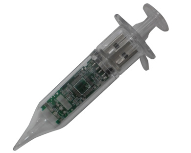 Syringe shape thumb drive